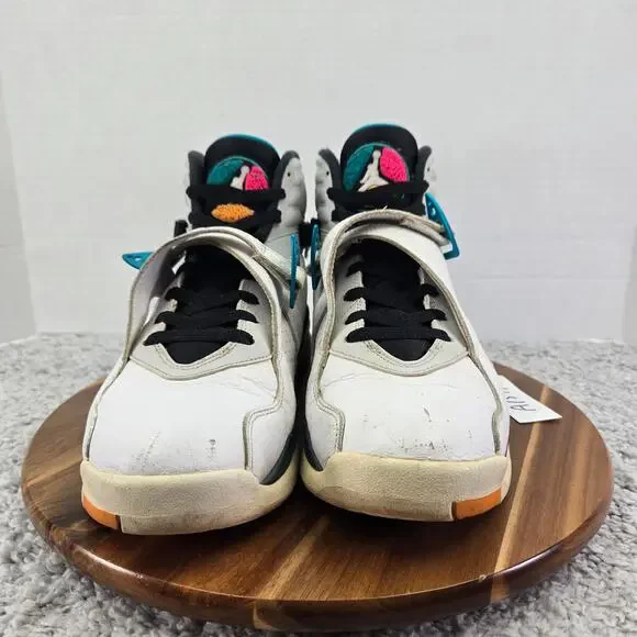 Jordan 8 Retro South Beach 2018 White Turbo Green Sneakers Mens 10 305381-113 - Picture 4 of 12